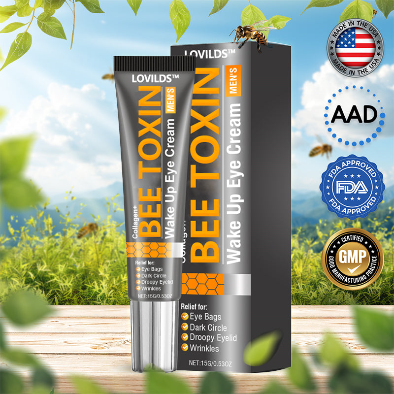 🎩 LOVILDS™ Collagen+ Bee Toxin Wake Up Eye Cream for MEN 🇺🇸 Dermatologist Recommended