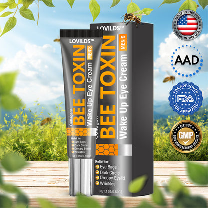 🎩 LOVILDS™ Collagen+ Bee Toxin Wake Up Eye Cream for MEN 🇺🇸 Dermatologist Recommended